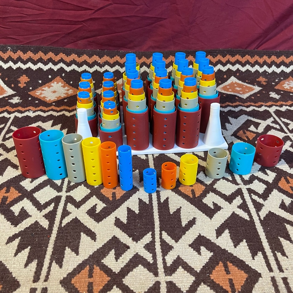 Vintage 136 Piece Pin Curl Nesting Curlers Roller Set